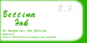 bettina hok business card